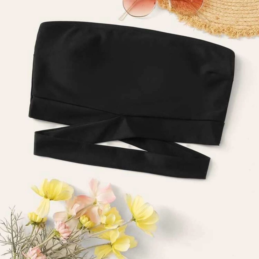 SHEIN Criss Cross Bandeau Top